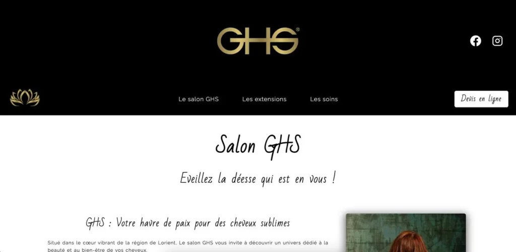 Création d'un optisite pour notre cliente Salon GHS