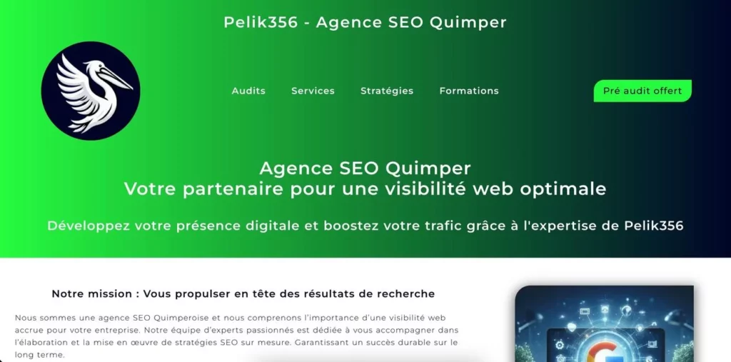 Screenshot du site agence-se-quimper.com