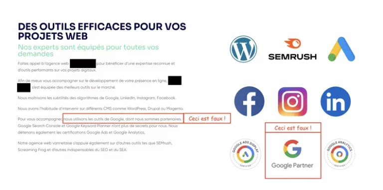 qu'est ce qu'un faux Google Partner