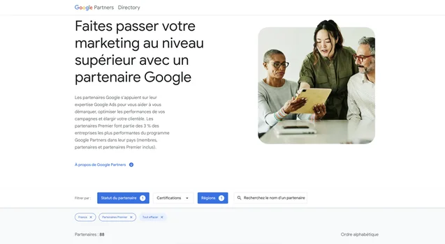 détailler encore plus pour trouver votre google partner